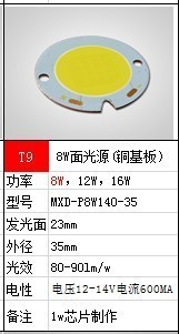 【8W cob面光源(铜板)【高亮高显】厂家直销!质保3年】价格,厂家,图片,其他LED产品,深圳市磐明科技(市场部)-